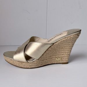 Michael Kors Wedge Slip-on Wedge Sandals - Size 7